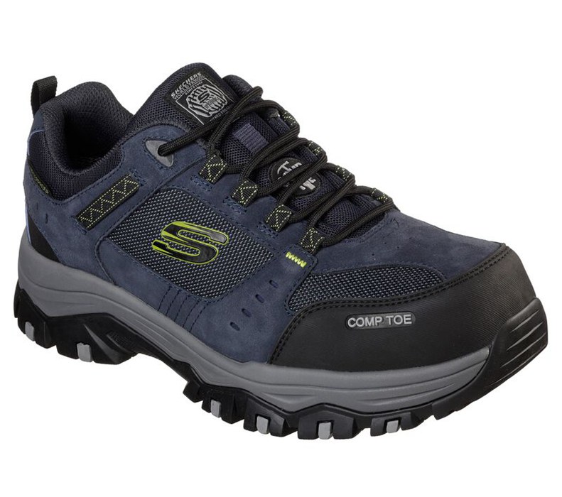 Skechers Greetah Comp Toe - Mens Work Boots Navy/Black [AU-SB8332]